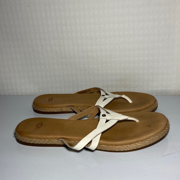 UGG Flip Flop Leather Sandals Women - Picture 1 of 7